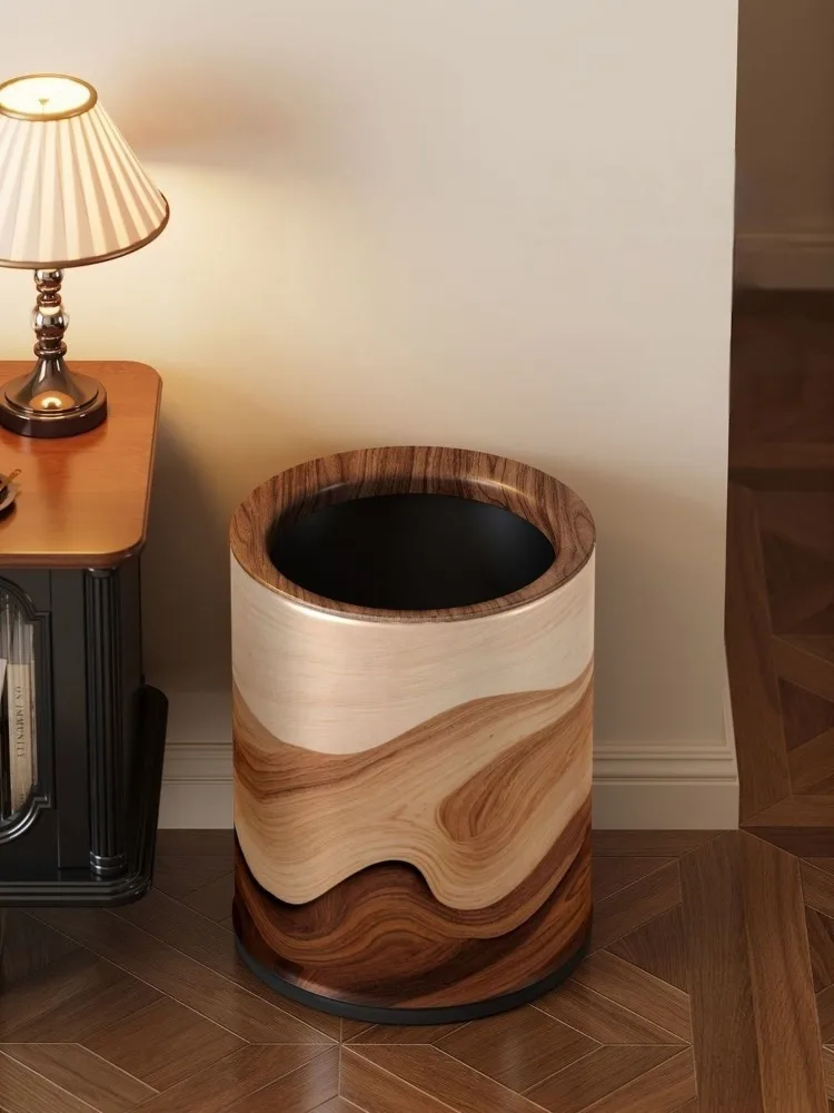 Vintage Waste Bins Thickened Carbon Steel Metal Garbage Bins Office Study Wastebasket Wooden Style Luxury Kitchen Trash Can
Vintage Waste Bins Thickened Carbon Steel Metal Garbage Bins Office Study Wastebasket Wooden Style Luxury Kitchen Trash Can