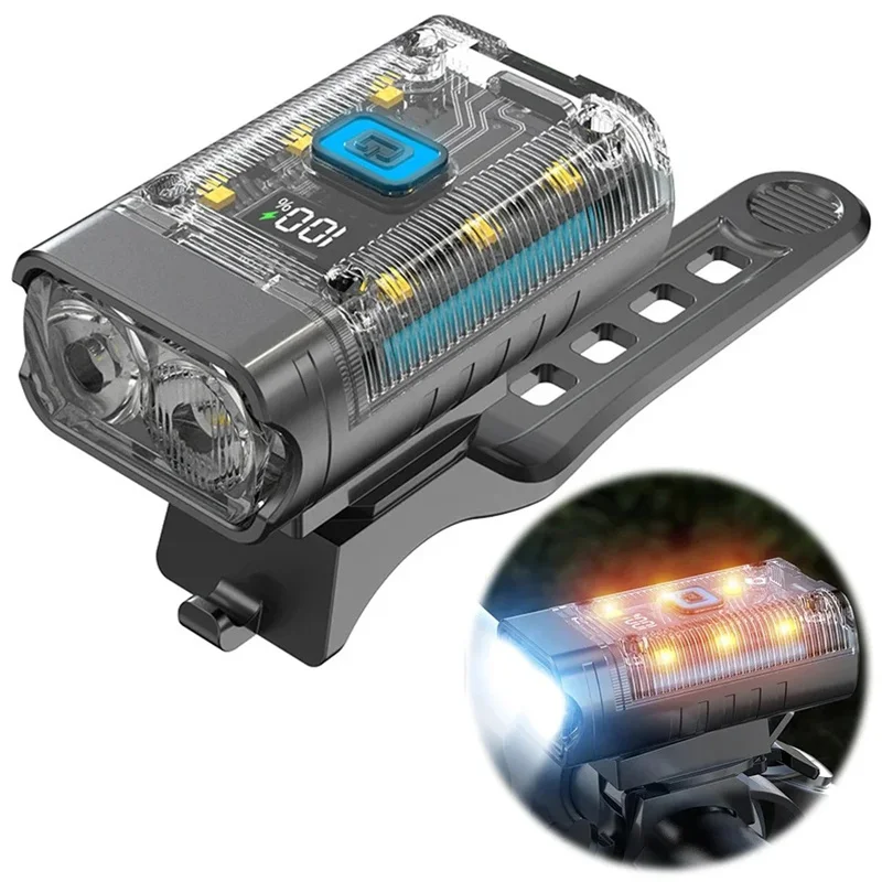 Bike Headlight 1200mAh Battery 4 Light Modes Type-C Fast Charge Power Display Bicycle Front Light Flashlight for Cycling
Bike Headlight 1200mAh Battery 4 Light Modes Type-C Fast Charge Power Display Bicycle Front Light Flashlight for Cycling