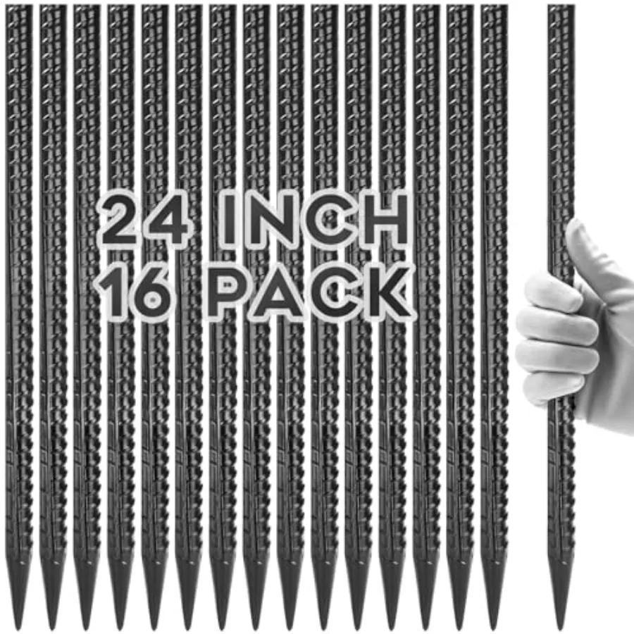 Rebar Stakes pcs Heavy Duty Straight Metal Ground Anchors with Chisel Point Ends for TimberConcrete Plant Support Campg Tents 1
Rebar Stakes pcs Heavy Duty Straight Metal Ground Anchors with Chisel Point Ends for TimberConcrete Plant Support Campg Tents 1