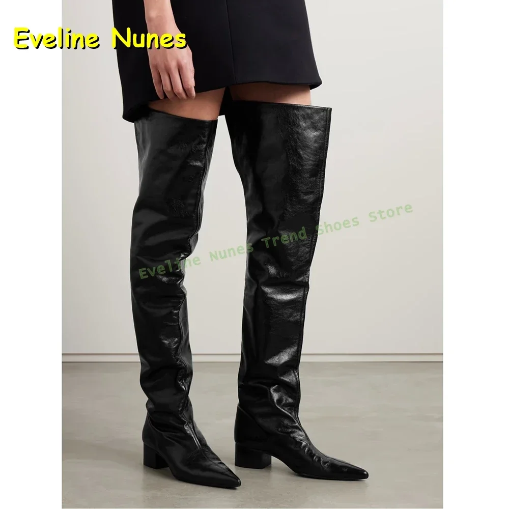 Женская подиумная обувь, трендовые черные модные сапоги выше колена, осень-зима 202, новые поступления, острый носок, массивные каблуки, тянущиеся
Женская подиумная обувь, трендовые черные модные сапоги выше колена, осень-зима 202, новые поступления, острый носок, массивные каблуки, тянущиеся
