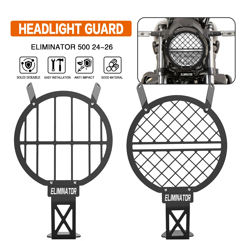 For Kawasaki Eliminator 500 2024 2025 2026 Eliminator500 Motorcycle Headlight Grille Guard Head Light Cover Protection Protector
For Kawasaki Eliminator 500 2024 2025 2026 Eliminator500 Motorcycle Headlight Grille Guard Head Light Cover Protection Protector