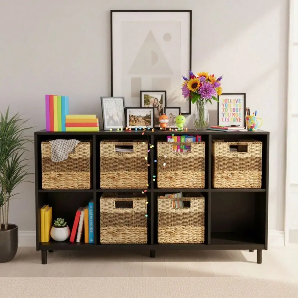 Woven Rattan Organizing Baskets, 4Pack Cube Storage Bins With Handles For Shelves, 10.5Inch Decorative Wicker Box Set, Pattern
Woven Rattan Organizing Baskets, 4Pack Cube Storage Bins With Handles For Shelves, 10.5Inch Decorative Wicker Box Set, Pattern