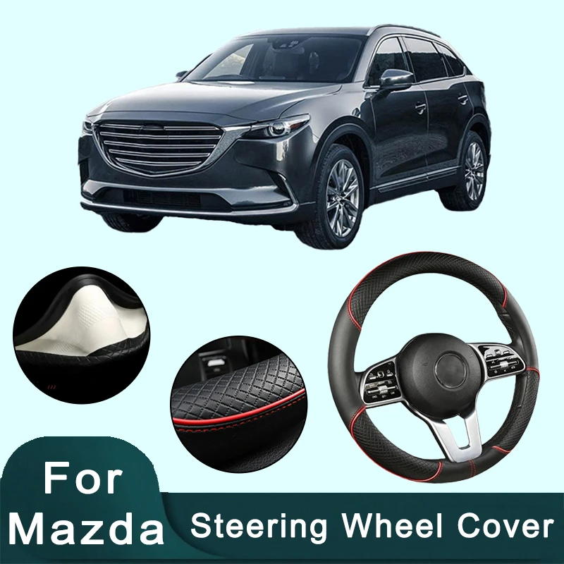 For Mazda Series 38cm Car Leather Steering Wheel Cover - Anti-Slip, Wear-Resistant, All-Season, Universal | Cubre Volante Auto
For Mazda Series 38cm Car Leather Steering Wheel Cover - Anti-Slip, Wear-Resistant, All-Season, Universal | Cubre Volante Auto