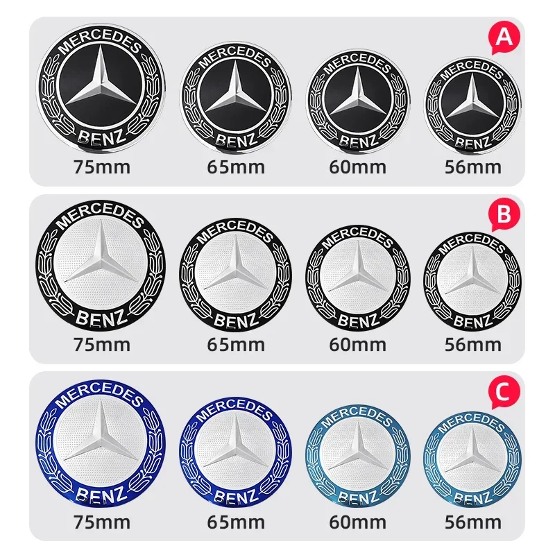 56mm60mm65mm75mm Car Wheel hub Center Cap Badge covers sticker 4pcs Mercedes Benz W204 W205 W212 W213 W177 W176 W117 X253 W247
56mm60mm65mm75mm Car Wheel hub Center Cap Badge covers sticker 4pcs Mercedes Benz W204 W205 W212 W213 W177 W176 W117 X253 W247