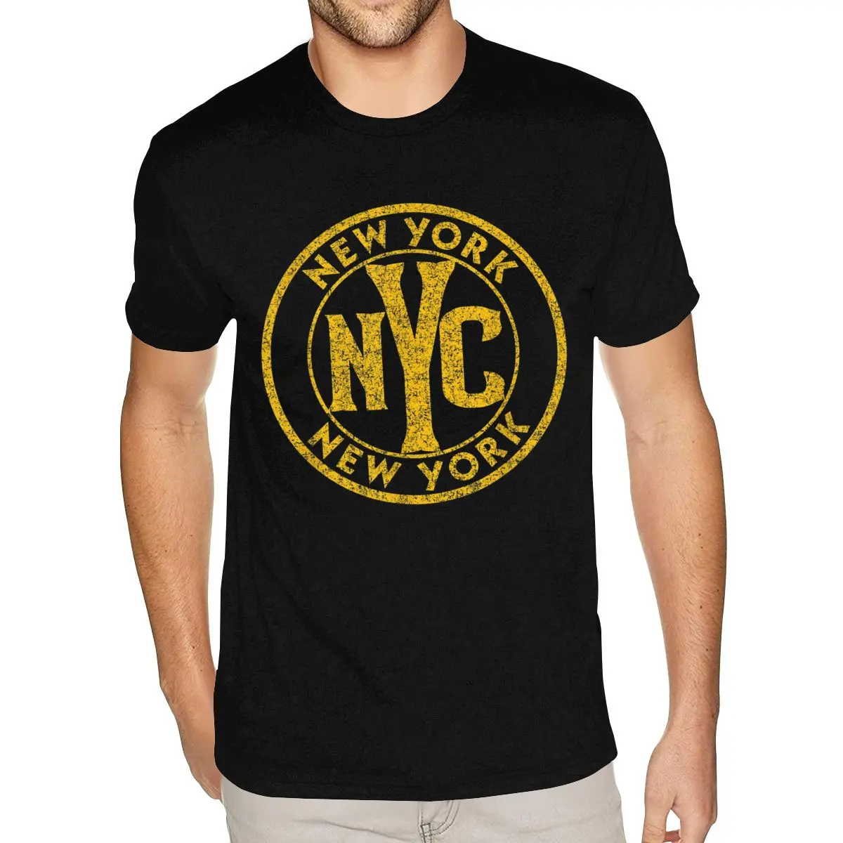 New York City NYC Vintage Sign Distressed Amber Print Cotton T-shirt Small Size Male Cartoon Print Cotton T-shirt
New York City NYC Vintage Sign Distressed Amber Print Cotton T-shirt Small Size Male Cartoon Print Cotton T-shirt
