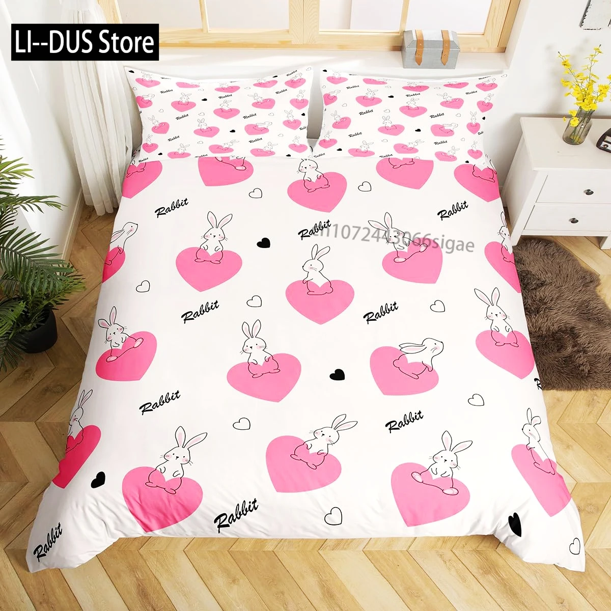 Pink Love Pattern Bedding Set King Size Sweetheart Comforter Cover Set For Boys Teens Duvet Cover Valentine's Day Room Decor
Pink Love Pattern Bedding Set King Size Sweetheart Comforter Cover Set For Boys Teens Duvet Cover Valentine's Day Room Decor