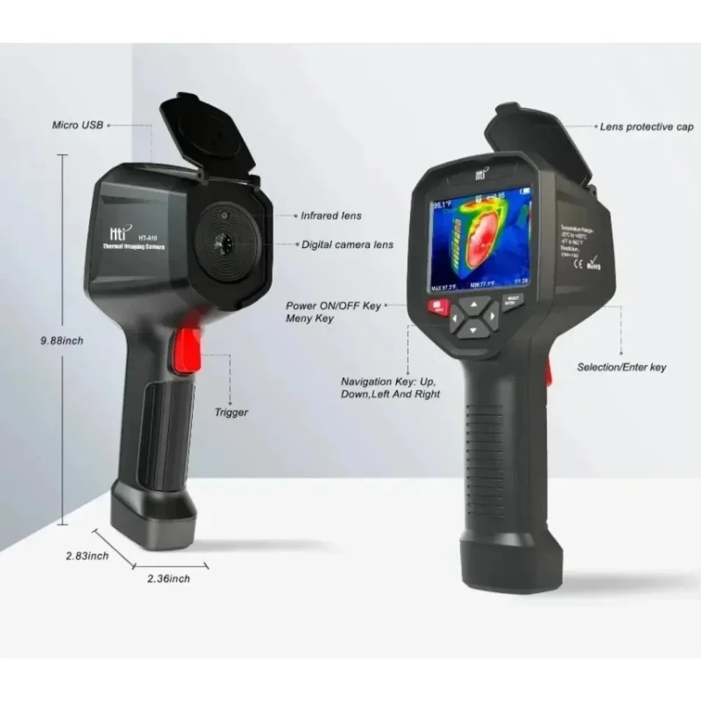 2026 Hot Sell HT-A10 Thermal Imaging Camera 256x192 Pixel Resolution with 3.5' LCD Screen WiFi Wireless Connectivity 5 Color Pal
2026 Hot Sell HT-A10 Thermal Imaging Camera 256x192 Pixel Resolution with 3.5' LCD Screen WiFi Wireless Connectivity 5 Color Pal