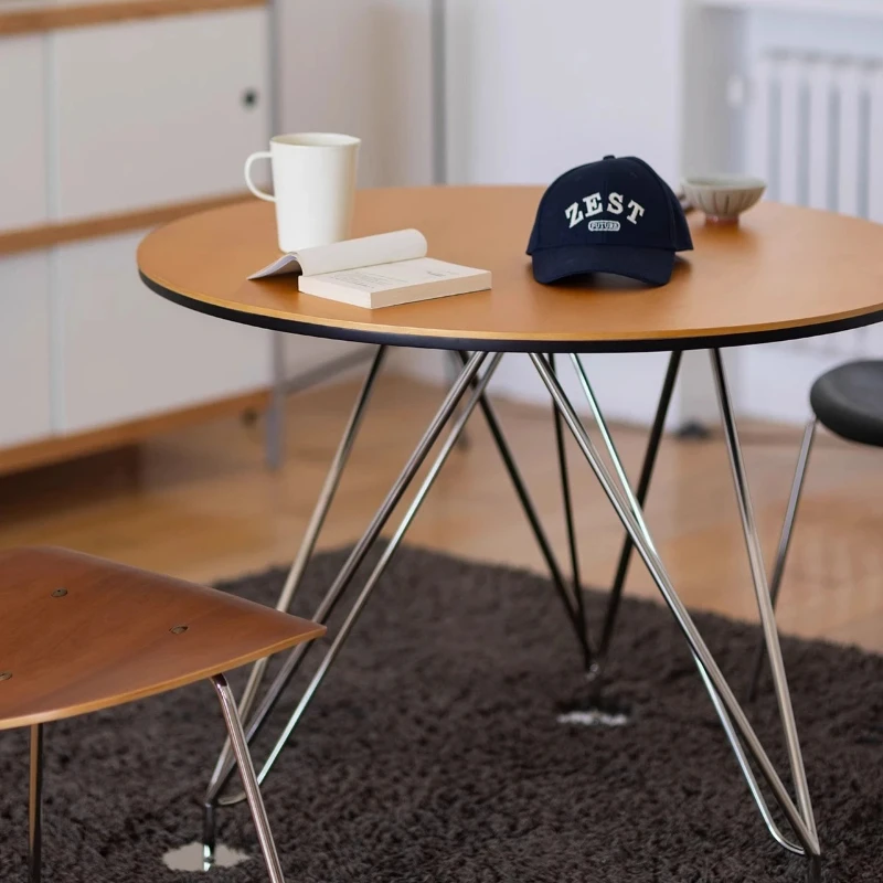 Nordic Bauhaus thickened rock slab stainless steel living room round table dining table
Nordic Bauhaus thickened rock slab stainless steel living room round table dining table