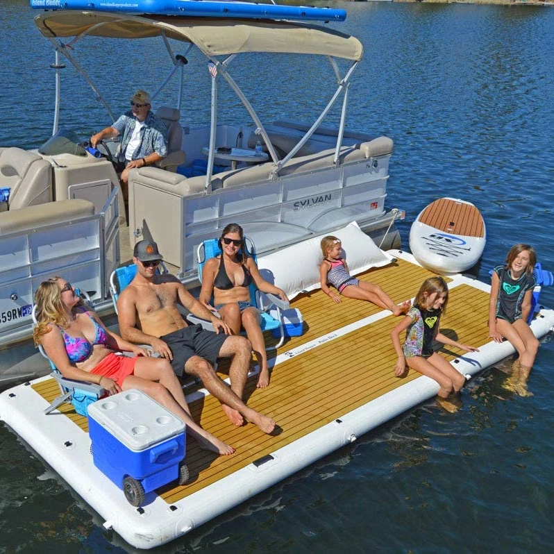 Drop Stitch Material Water Park Equipment 4X2M Inflatable Platform Water Sport Swimming Boat Inflatable Float Dock/Island 
Drop Stitch Material Water Park Equipment 4X2M Inflatable Platform Water Sport Swimming Boat Inflatable Float Dock/Island