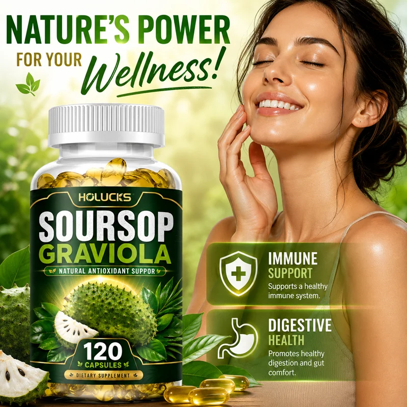 Organic Soursop Graviola Capsules, Rich in Antioxidants, for Skin Health, Support Immune & Digestion, for Men Women
Organic Soursop Graviola Capsules, Rich in Antioxidants, for Skin Health, Support Immune & Digestion, for Men Women
