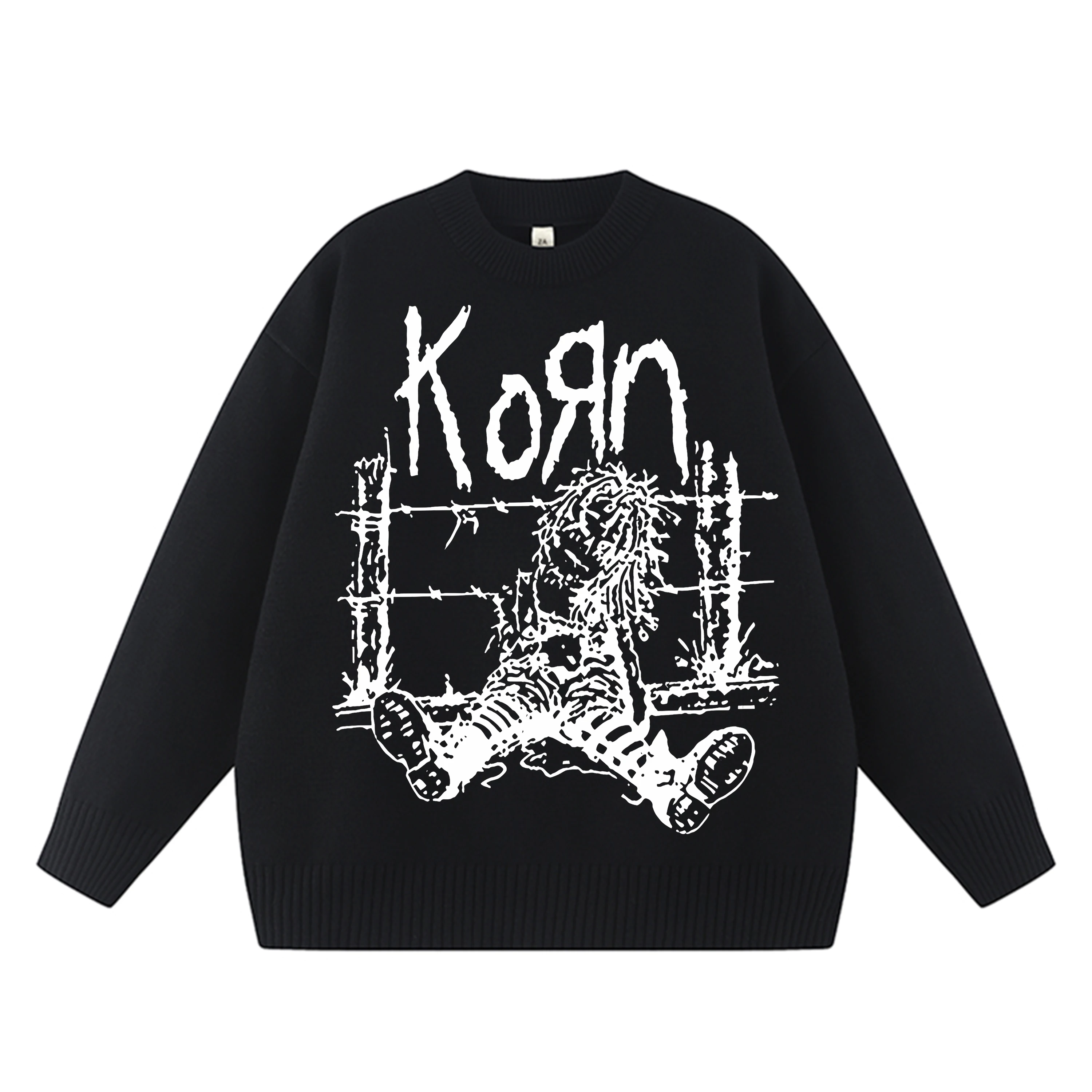 Knitted sweater, hip-hop cartoon printed pullover, streetwear, Y2k clothing, women's sweater, men's Gothic style
Knitted sweater, hip-hop cartoon printed pullover, streetwear, Y2k clothing, women's sweater, men's Gothic style