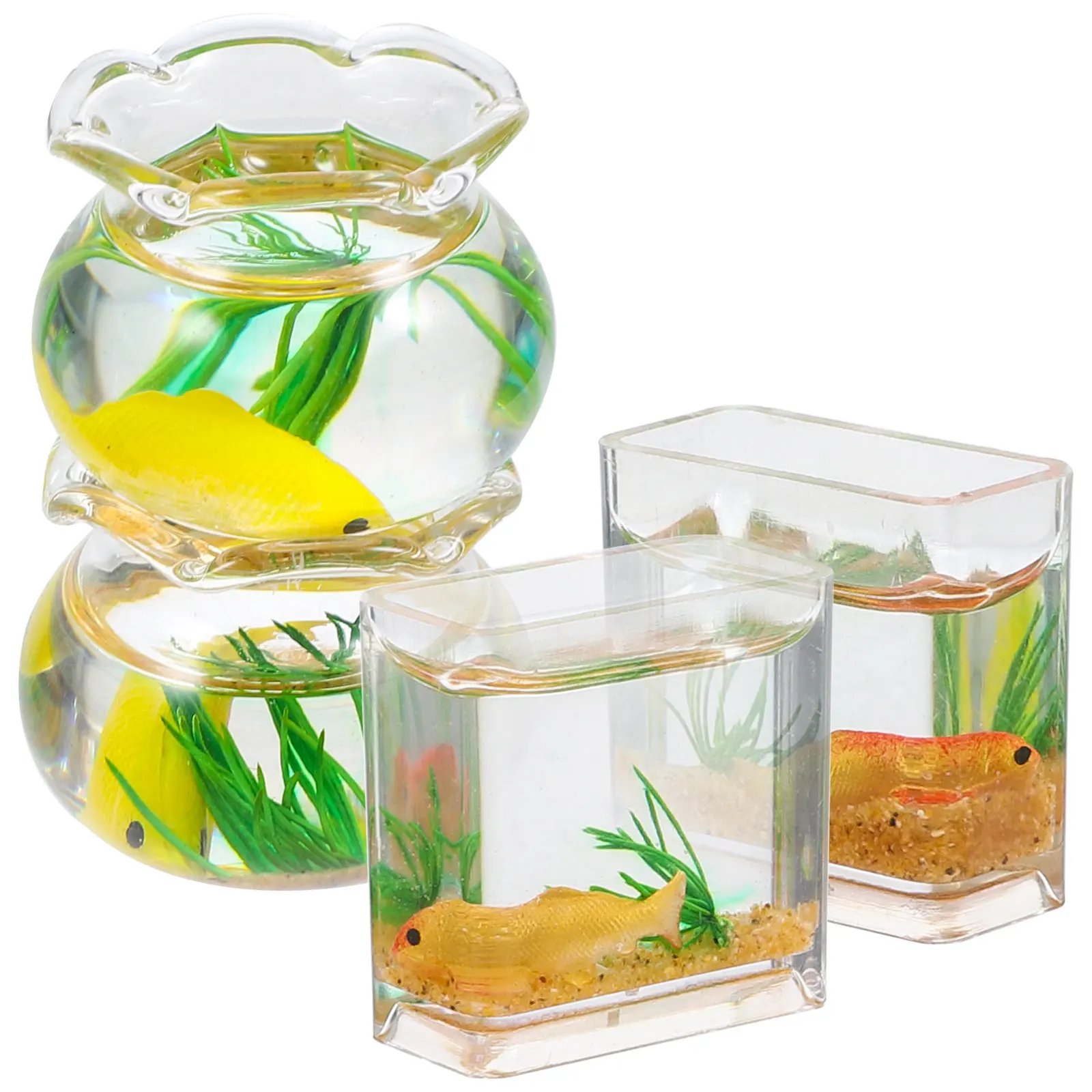 4Pcs Creative Mini Goldfish Bowl Realistic Tiny Fish Tank for Miniature House Decor Living Room Dining Room Study Bedroom Table
4Pcs Creative Mini Goldfish Bowl Realistic Tiny Fish Tank for Miniature House Decor Living Room Dining Room Study Bedroom Table
