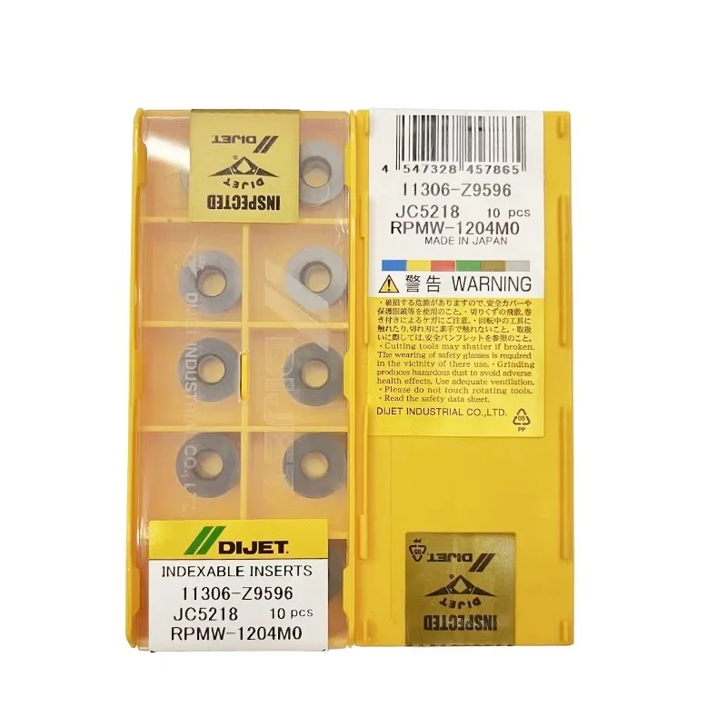 DIJET RPMW0802MO JC5218 /RPMW1003MO JC5218 / RPMW1204MO JC5218 CNC turning tool blade carbide inserts Cutting Tools 10Pcs
DIJET RPMW0802MO JC5218 /RPMW1003MO JC5218 / RPMW1204MO JC5218 CNC turning tool blade carbide inserts Cutting Tools 10Pcs