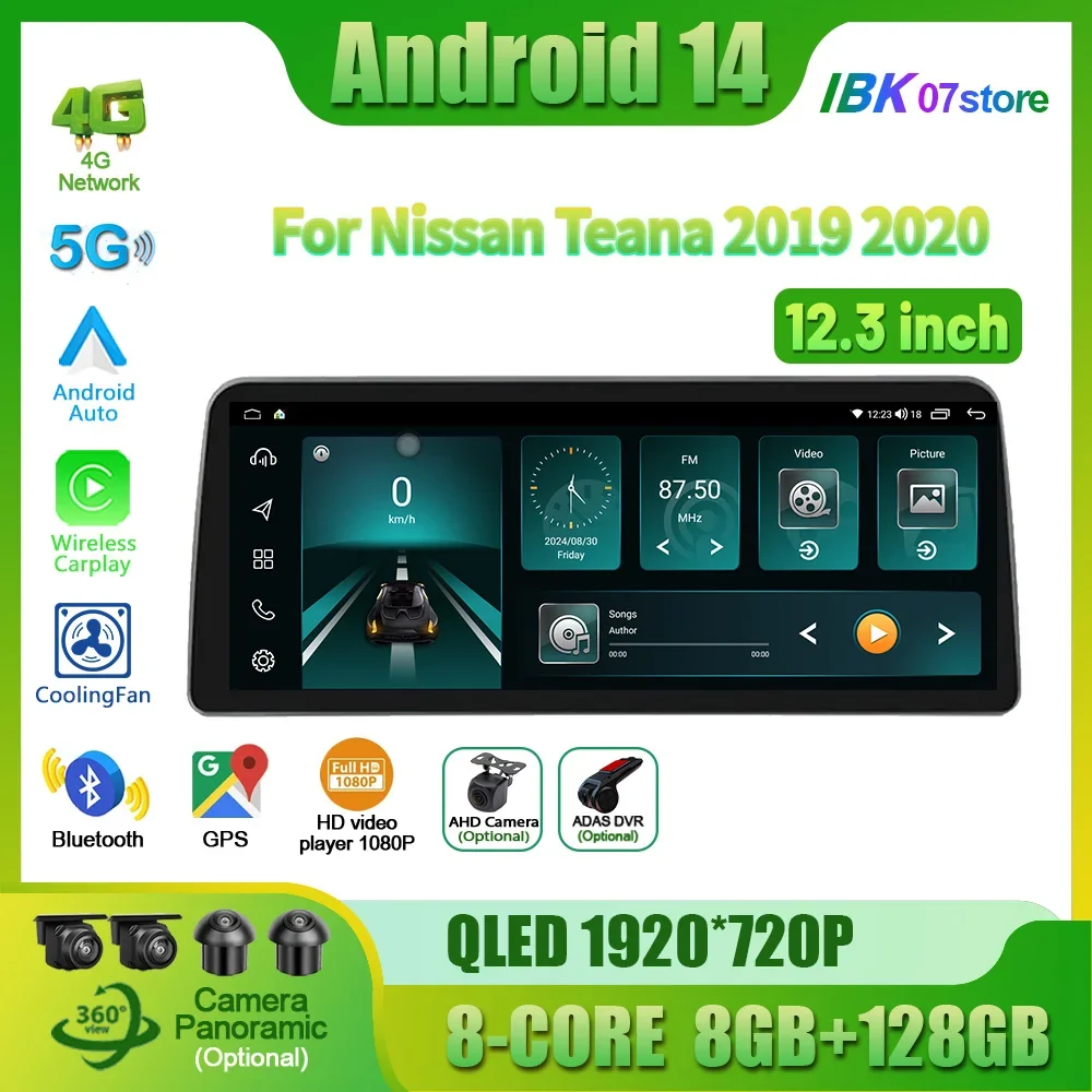 12.3‘’ For Nissan Teana 2019 2020 Car Radio Android 14 Carplay Multimedia System Navigation Auto Stereo Universal Screen
12.3‘’ For Nissan Teana 2019 2020 Car Radio Android 14 Carplay Multimedia System Navigation Auto Stereo Universal Screen