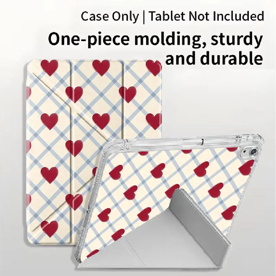 Tablet Case For iPad Pro 2025 11th 10th 9th 8th 7th 12.9inch Air 4 5 M3 M2 M4 11inch Mini 6 7 Holder Cover Y-Fold Cute Heart
Tablet Case For iPad Pro 2025 11th 10th 9th 8th 7th 12.9inch Air 4 5 M3 M2 M4 11inch Mini 6 7 Holder Cover Y-Fold Cute Heart