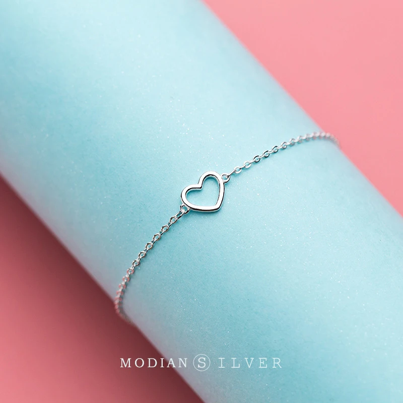 Modian New Romantic Heart Bracelet for Women Real Silver Fresh Lovely Gifts Anti-allergy Gift Fine Jewelry
Modian New Romantic Heart Bracelet for Women Real Silver Fresh Lovely Gifts Anti-allergy Gift Fine Jewelry