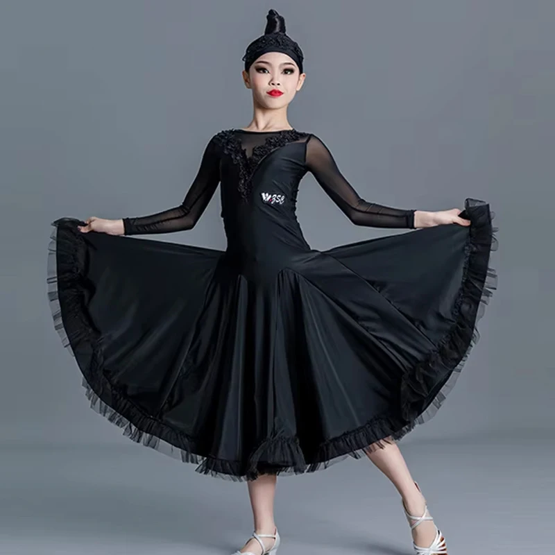 Girls Ballroom Dance Dress Standard Waltz Dancing Costume Prom Dresses Children Tango Competition Clothes Black Purple VDB6727
Girls Ballroom Dance Dress Standard Waltz Dancing Costume Prom Dresses Children Tango Competition Clothes Black Purple VDB6727