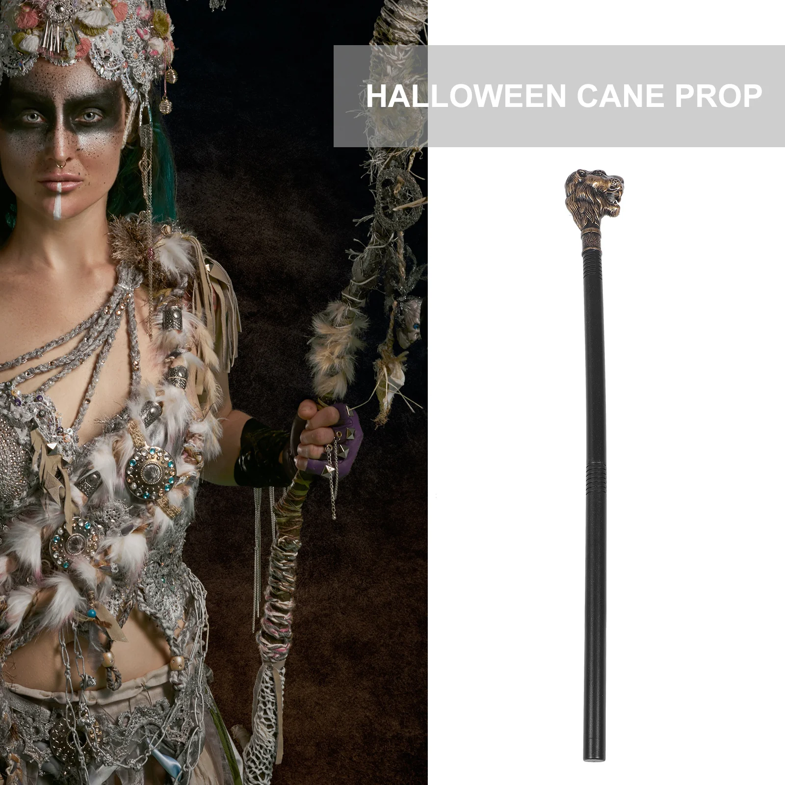 Creative Lion Head Halloween Wand Decorative Cane Prop Halloween Cosplay Walking Stick Party Festival Accessory
Creative Lion Head Halloween Wand Decorative Cane Prop Halloween Cosplay Walking Stick Party Festival Accessory