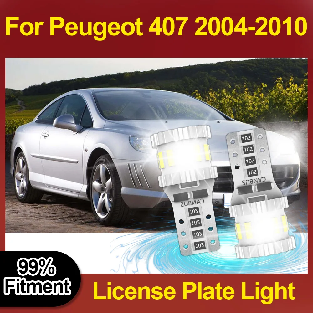 2PCS W5W T10 194 168 License Plate Light 3400LM Super Bright Auto LED Lights 6000K Plug And Play For Peugeot 407 2004 2005-2010
2PCS W5W T10 194 168 License Plate Light 3400LM Super Bright Auto LED Lights 6000K Plug And Play For Peugeot 407 2004 2005-2010