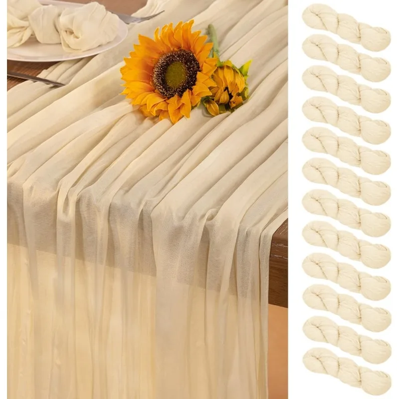Beige Cheesecloth Table Runner 12 Pack Summer Sheer Cream Cheese Cloth Table Runners 120 Inches Boho Gauze Summer Table Decorati
Beige Cheesecloth Table Runner 12 Pack Summer Sheer Cream Cheese Cloth Table Runners 120 Inches Boho Gauze Summer Table Decorati