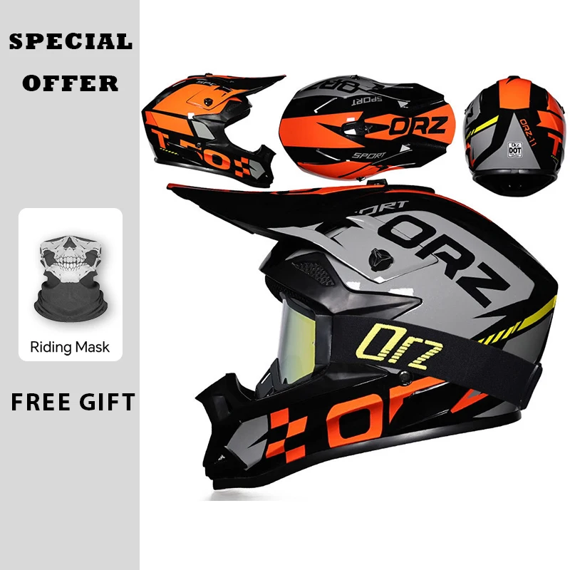 Professional DOT Motorcycle Helmets Off Road Riding Racing Motocross Helmet Breathable Dirt Bike Full Face Helmet with Goggles
Professional DOT Motorcycle Helmets Off Road Riding Racing Motocross Helmet Breathable Dirt Bike Full Face Helmet with Goggles