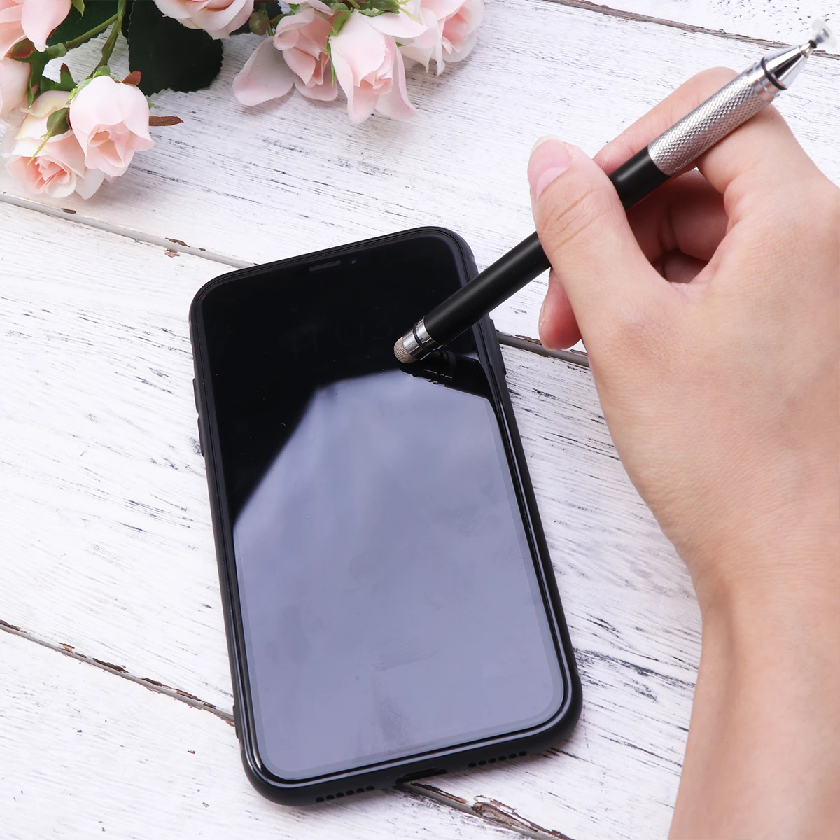 Universal Stylus Pen Stylish Disc Stylus Touch Screen Pens Capacitive Painting Pen for Phones Tablets Laptops (Black)
Universal Stylus Pen Stylish Disc Stylus Touch Screen Pens Capacitive Painting Pen for Phones Tablets Laptops (Black)