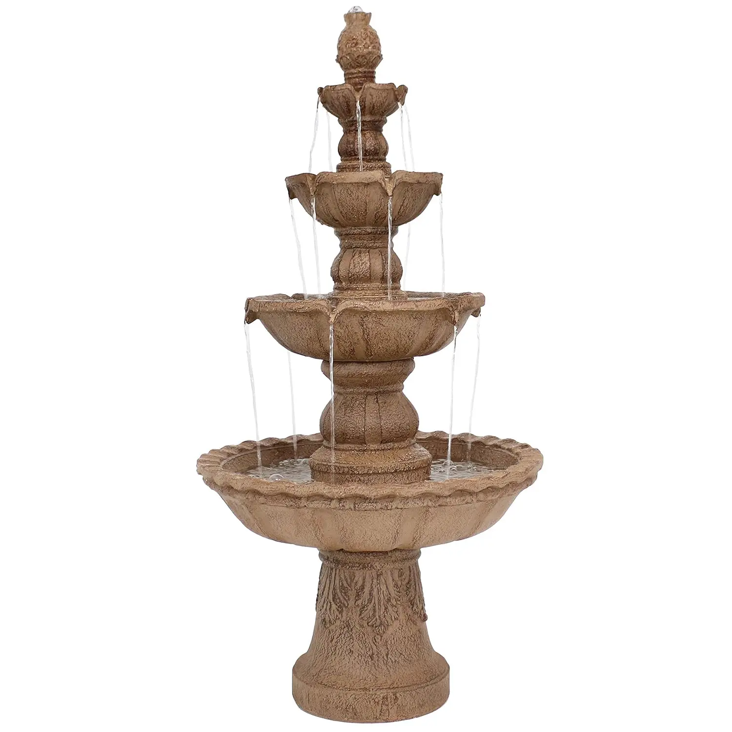 Sunnydaze Pineapple 52-Inch 4-Tier Outdoor Water Fountain - Tall Outdoor Fountain for Garden, Patio or Yard - Earth, Customized
Sunnydaze Pineapple 52-Inch 4-Tier Outdoor Water Fountain - Tall Outdoor Fountain for Garden, Patio or Yard - Earth, Customized