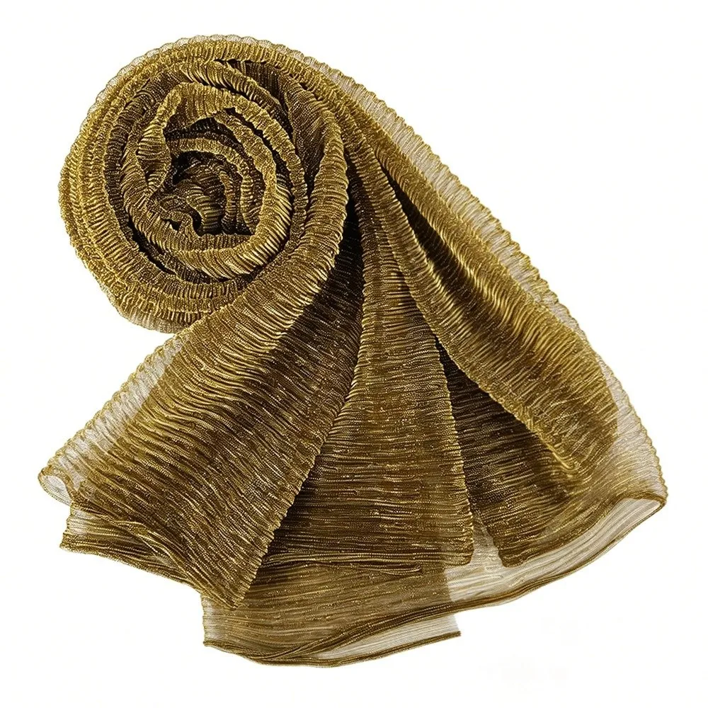 Fashion Solid Color Silk Scarf Gold & Silver Wire Crinkle Sunscreen shawl Long Shining Sunscreen Headscarf Outdoor
Fashion Solid Color Silk Scarf Gold & Silver Wire Crinkle Sunscreen shawl Long Shining Sunscreen Headscarf Outdoor