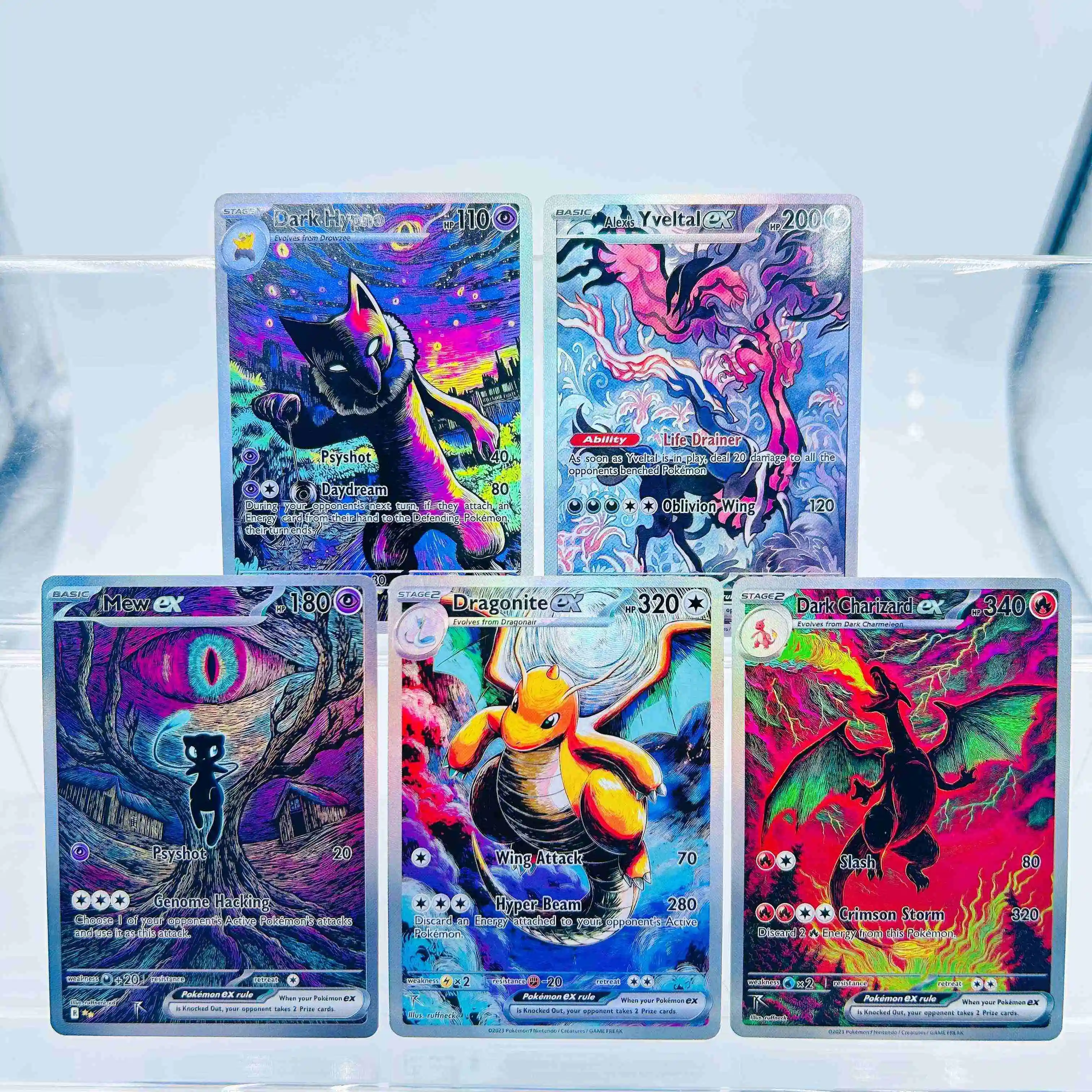 2023 Pokemon 5PCS Full Art Holo Rare DIY Textured Fan Art Cards Set - Mint Collectible
2023 Pokemon 5PCS Full Art Holo Rare DIY Textured Fan Art Cards Set - Mint Collectible