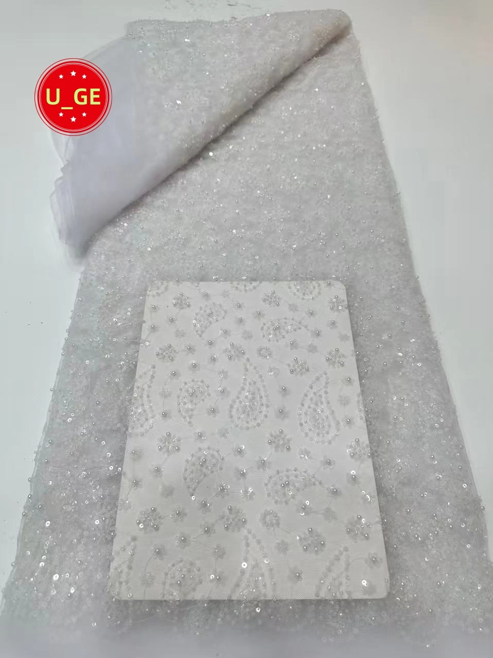 2026Latest Best Quality White Soft Tulle Sequined lace with Stones Fabric For Party Evening Dress U_GE6839
2026Latest Best Quality White Soft Tulle Sequined lace with Stones Fabric For Party Evening Dress U_GE6839