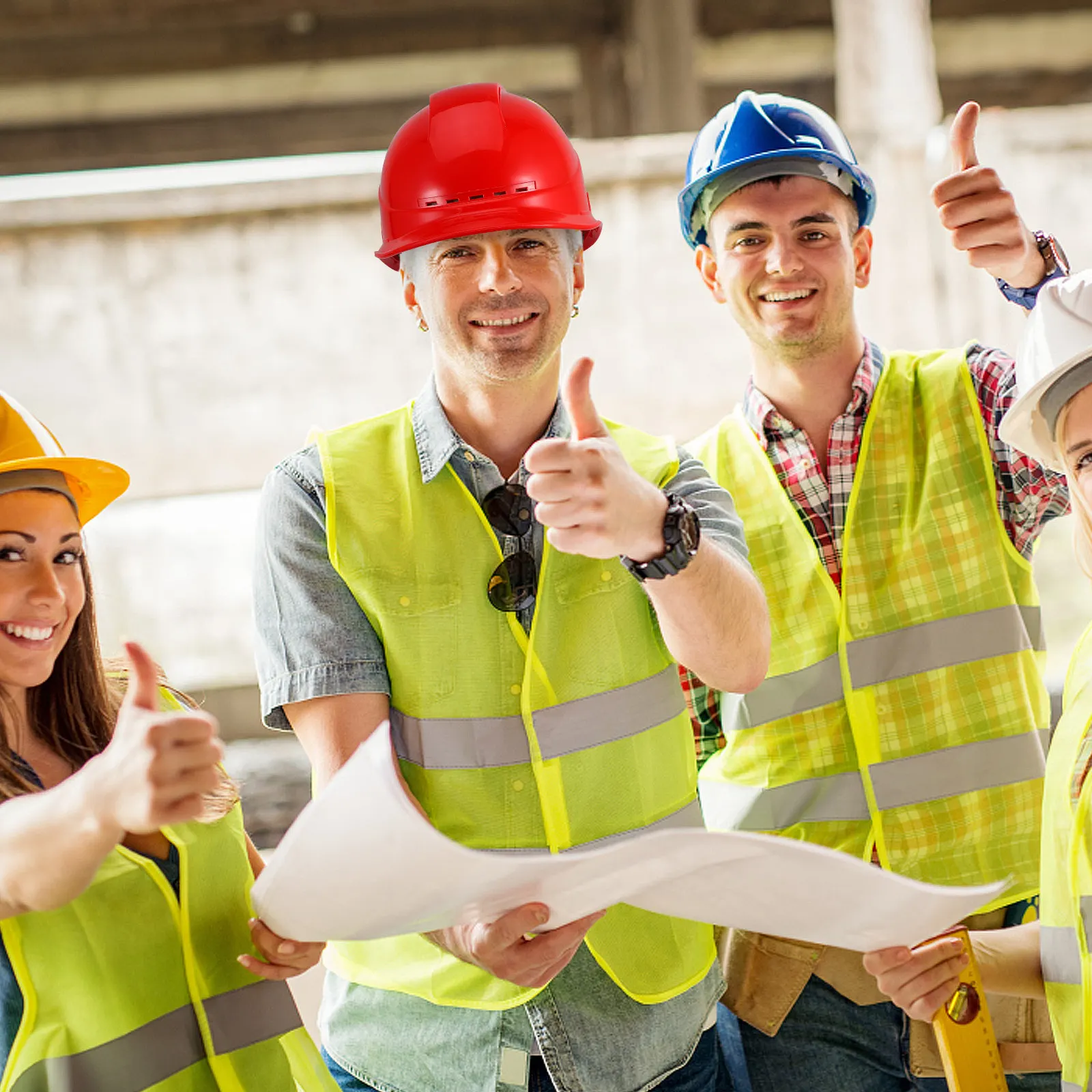 Safety Hard Hat for Construction Sites Outdoor Working Vented Breathable Design Thickened ABS Material Adjustable Fit Protection
Safety Hard Hat for Construction Sites Outdoor Working Vented Breathable Design Thickened ABS Material Adjustable Fit Protection