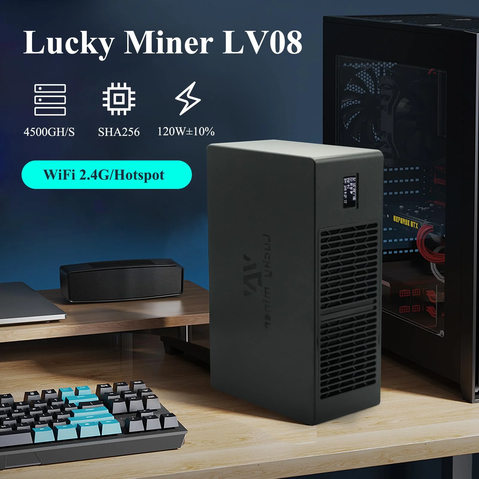 LuckyMiner Lv08 4.5TH/S with Original Power Supply Bitcoin Miner Lucky Miner Lv09
LuckyMiner Lv08 4.5TH/S with Original Power Supply Bitcoin Miner Lucky Miner Lv09