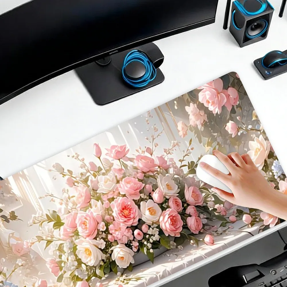 Fashionable mouse pad with rose design: A perfect smooth surface for gaming and work decoração setup gamer alfombrillas gaming
Fashionable mouse pad with rose design: A perfect smooth surface for gaming and work decoração setup gamer alfombrillas gaming