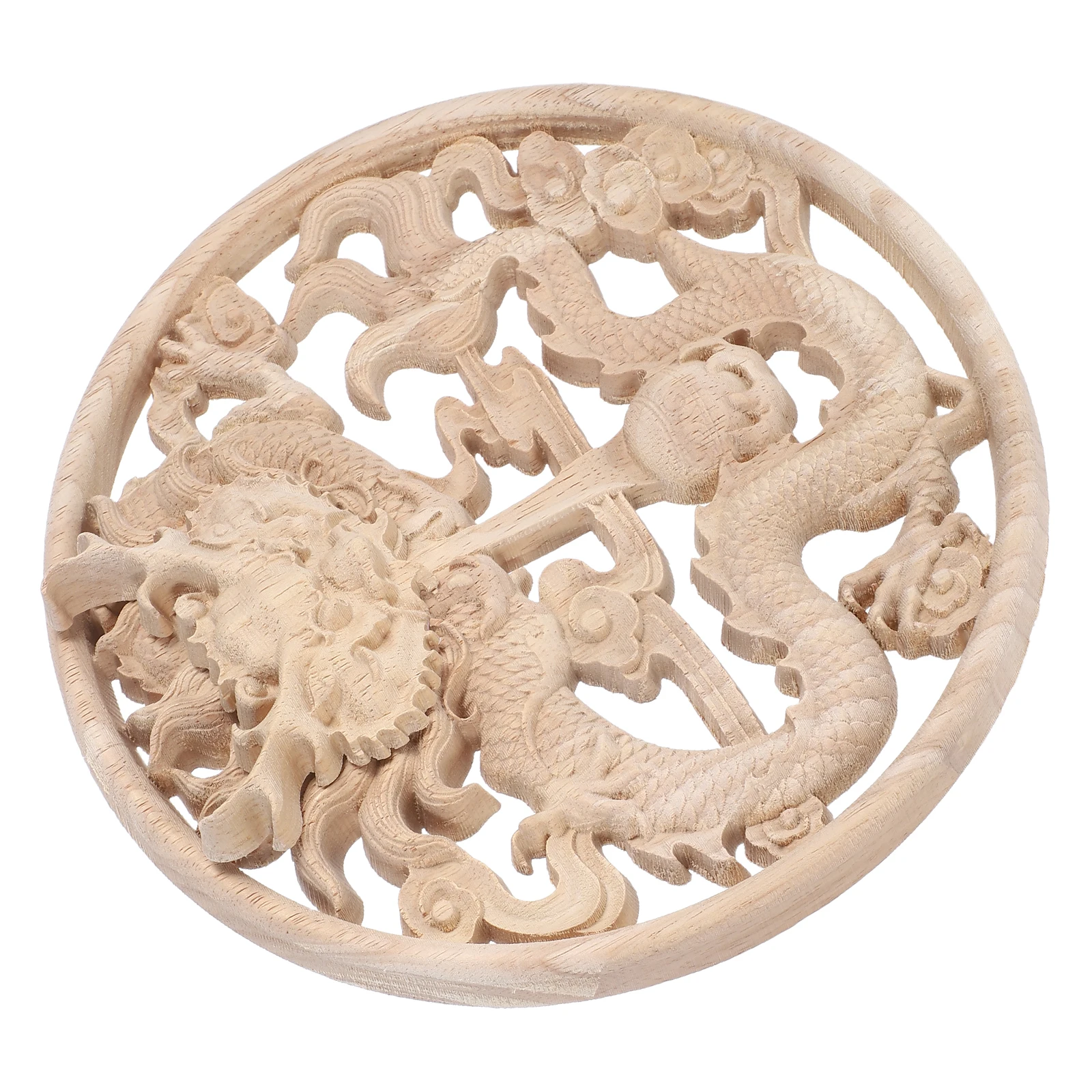 Relief Dragon Wall Hanging Hollow Round Appliques Materials Furniture Ornament Wood Carvings Decorative
Relief Dragon Wall Hanging Hollow Round Appliques Materials Furniture Ornament Wood Carvings Decorative