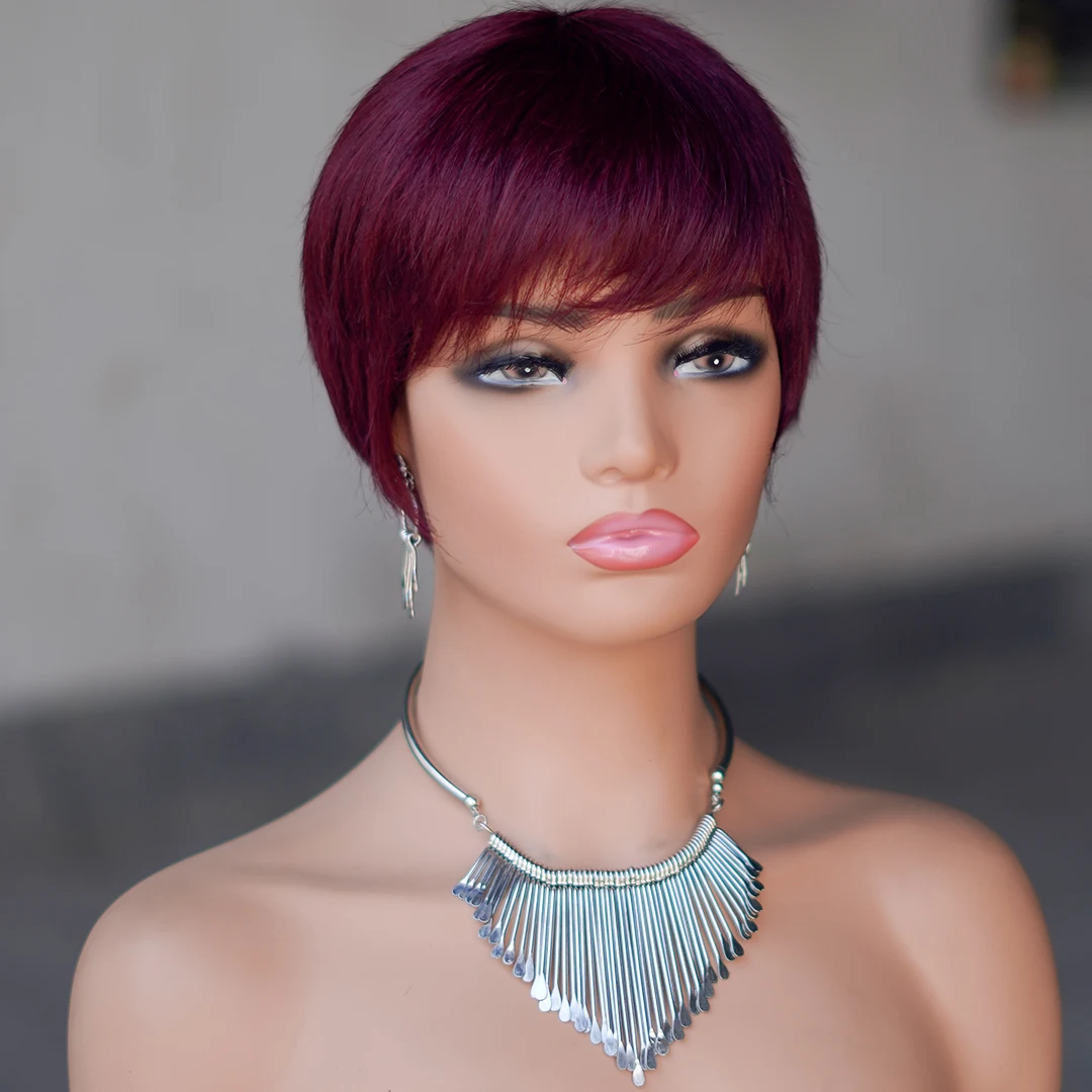 Spring Straight Short Bob Human Hair Wigs For Women Blonde Hair Cheap Wig Pre Plucked Pixie Cut Bob Wig 99J Colored Lace Wig
Spring Straight Short Bob Human Hair Wigs For Women Blonde Hair Cheap Wig Pre Plucked Pixie Cut Bob Wig 99J Colored Lace Wig