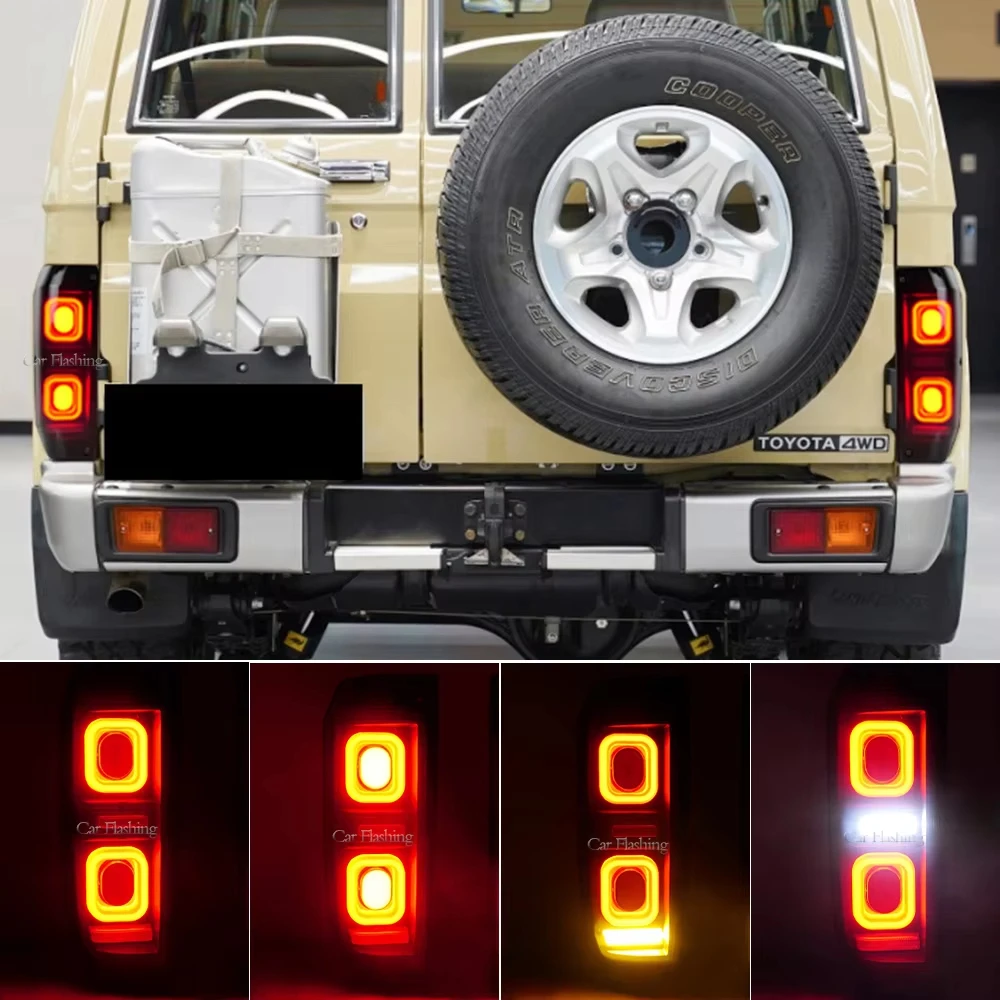 Car LED Tail Lights Rear Lamp Brake Reverse Dynamic Turn Signal Taillight For Toyota Land Cruiser LC70 LC71 LC76 LC77 LC78
Car LED Tail Lights Rear Lamp Brake Reverse Dynamic Turn Signal Taillight For Toyota Land Cruiser LC70 LC71 LC76 LC77 LC78