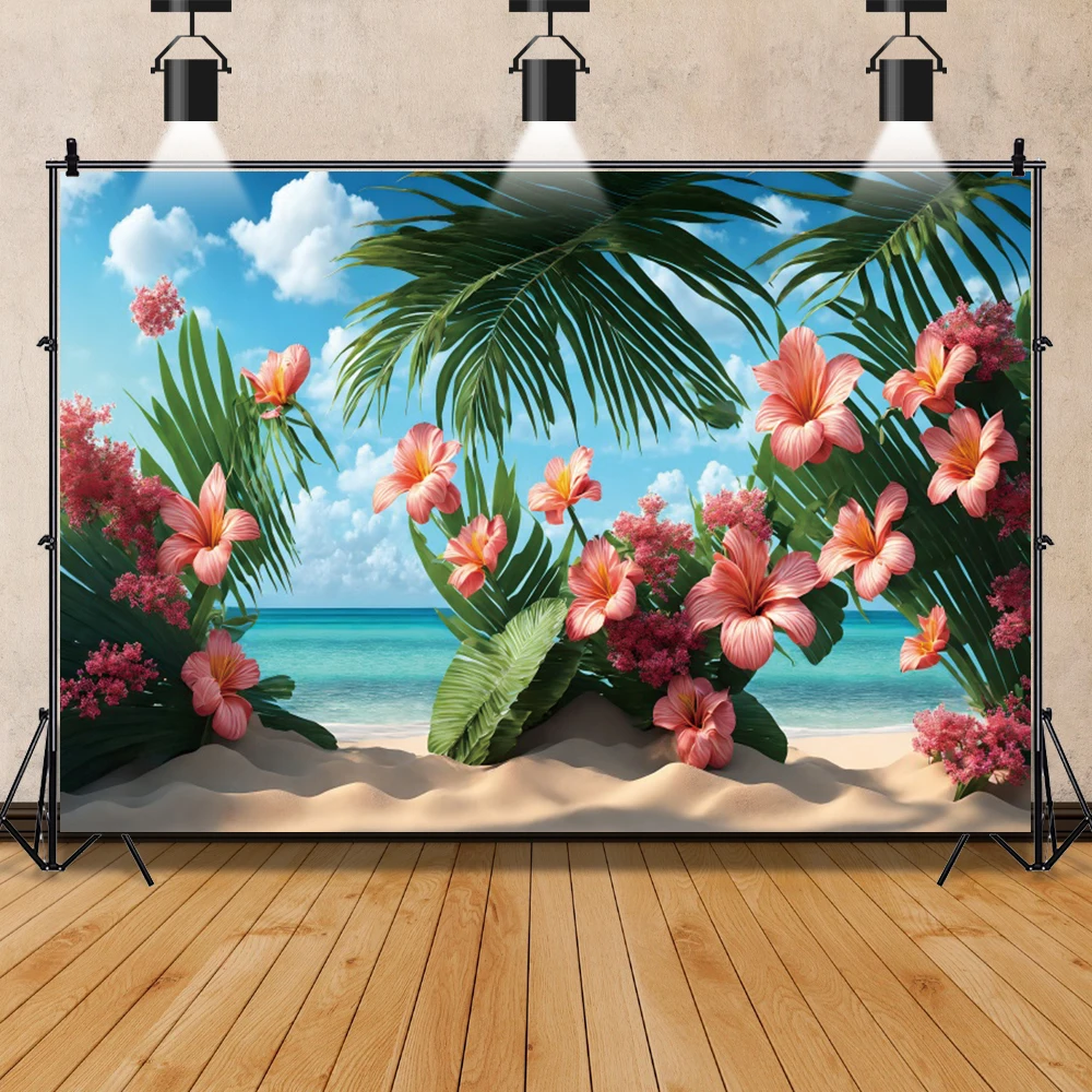 Summer Seaside Photography Backdrop Sunshine Beach Palm Leaf Flowers Baby Birthday Wedding Holiday Party Decor Photo Background
Summer Seaside Photography Backdrop Sunshine Beach Palm Leaf Flowers Baby Birthday Wedding Holiday Party Decor Photo Background