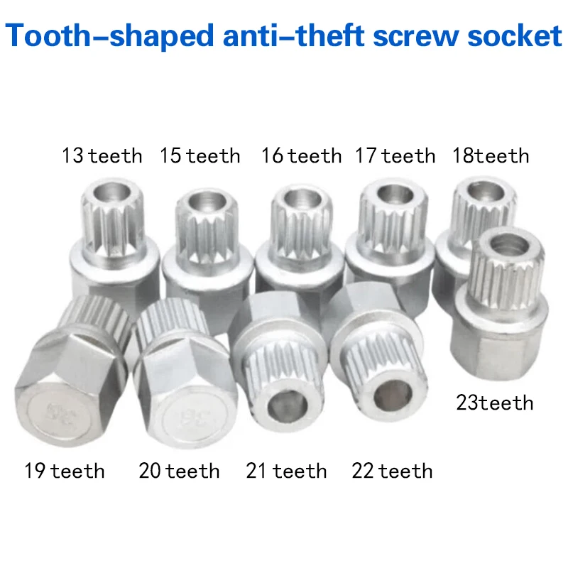 For BMW 3 5 7 series X1 X3 X5 X6 Tooth-shaped tire anti-theft screw socket key removal tool
For BMW 3 5 7 series X1 X3 X5 X6 Tooth-shaped tire anti-theft screw socket key removal tool
