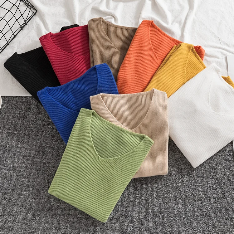 Soft Jumper Winter V-neck Korean Sweaters Women pullovers Autumn knit Solid color Slim long-sleeved wool-blend sweaters female
Soft Jumper Winter V-neck Korean Sweaters Women pullovers Autumn knit Solid color Slim long-sleeved wool-blend sweaters female