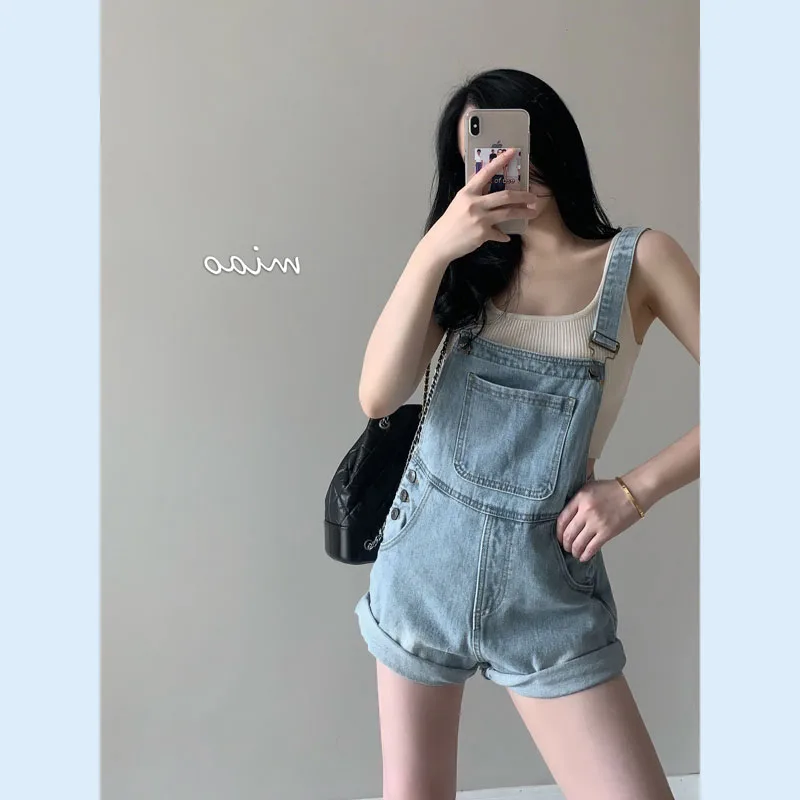Retro Loose Women's Denim Overalls ort Pants High Waist ort Length Light Color Korean Sle Summer New Faion Small Size
Retro Loose Women's Denim Overalls ort Pants High Waist ort Length Light Color Korean Sle Summer New Faion Small Size