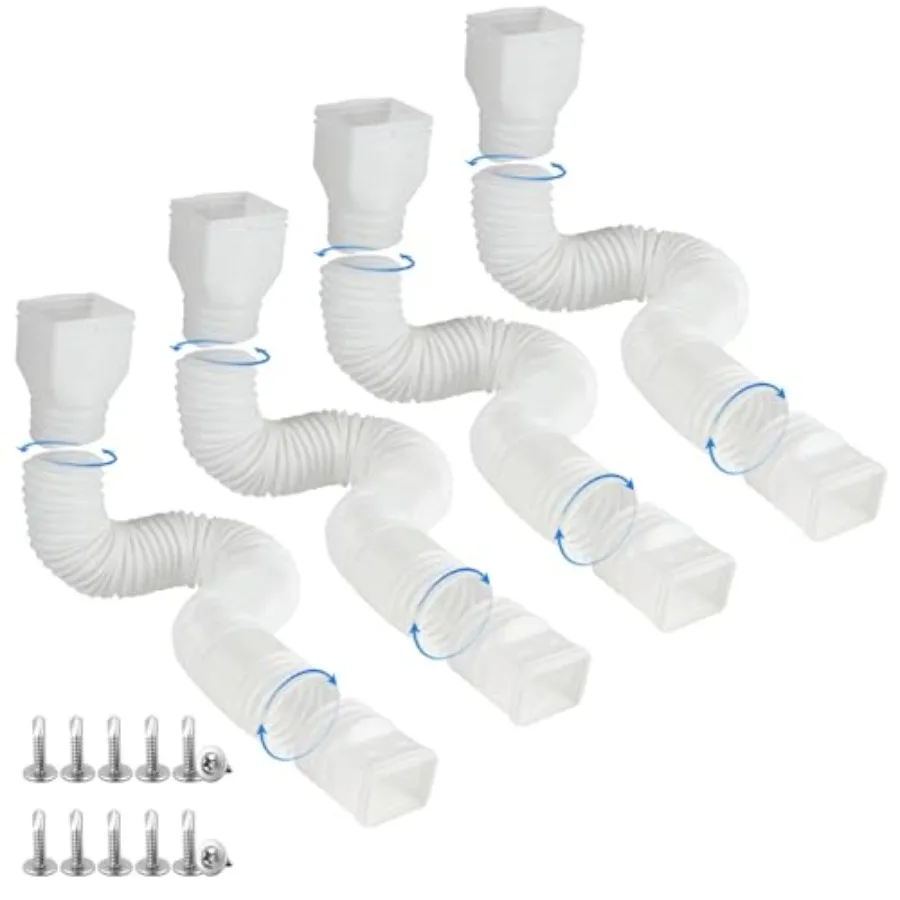 plusgutter 4 Pack Rain Gutter Downspout Extensions Flexible, Drain Downspout Extender, Down Spout Drain Extender, Gutter Connec
plusgutter 4 Pack Rain Gutter Downspout Extensions Flexible, Drain Downspout Extender, Down Spout Drain Extender, Gutter Connec