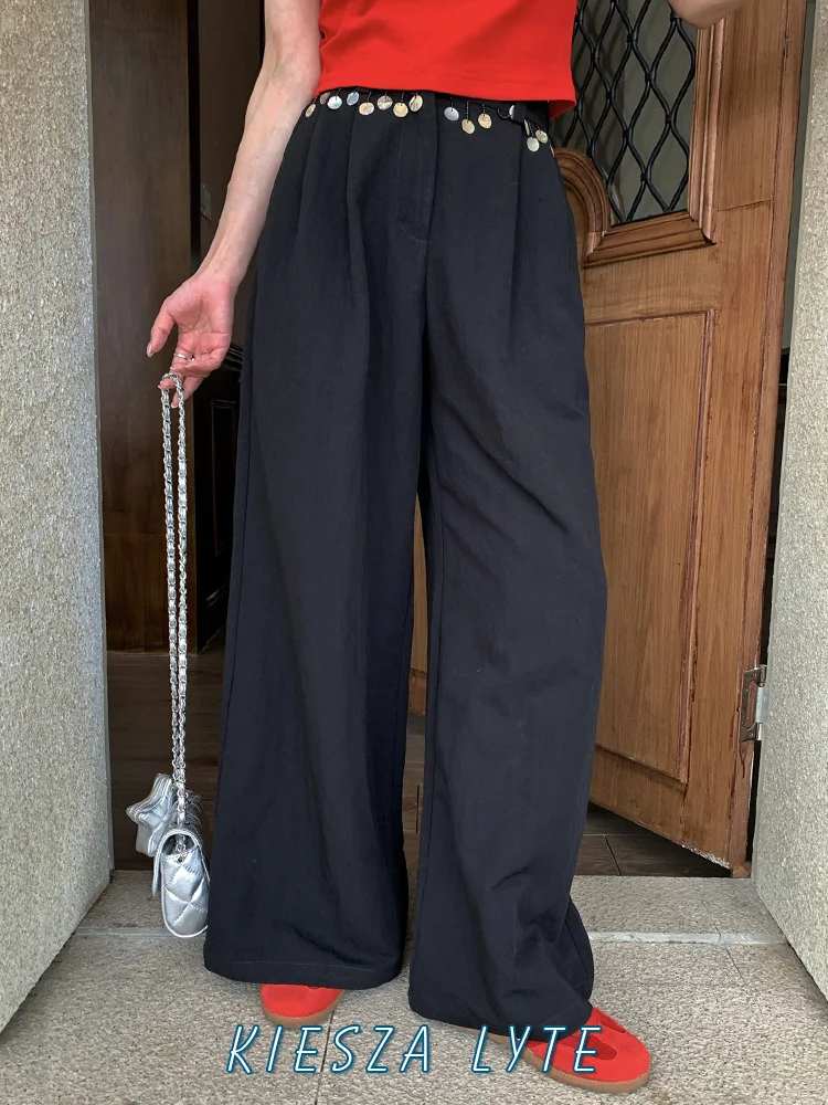 Kiesza lyte 2025 Spring Summer Fashion Street Sequin design High quality Loose Wide Leg Casual thin Pants for Women y2k
Kiesza lyte 2025 Spring Summer Fashion Street Sequin design High quality Loose Wide Leg Casual thin Pants for Women y2k
