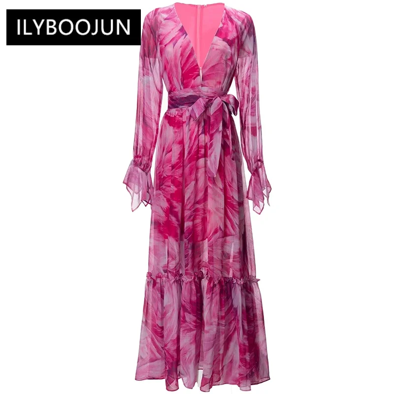 Autumn Long Dress Women V-Neck Flare Sleeve Floral Print Lace-up Bohemian Dresses For Women 2023 Luxury Brand High Quality
Autumn Long Dress Women V-Neck Flare Sleeve Floral Print Lace-up Bohemian Dresses For Women 2023 Luxury Brand High Quality