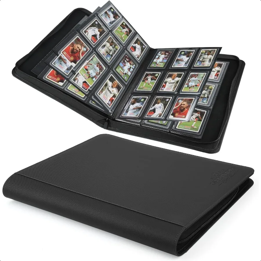 Папка с верхним загрузчиком, 9 карманов, рукава для страниц, папка с верхней загрузкой, вмещает 288 рукавов для карточек для 3 × 4, жесткие двусторонние карманы Ringl для T 
Папка с верхним загрузчиком, 9 карманов, рукава для страниц, папка с верхней загрузкой, вмещает 288 рукавов для карточек для 3 × 4, жесткие двусторонние карманы Ringl для T