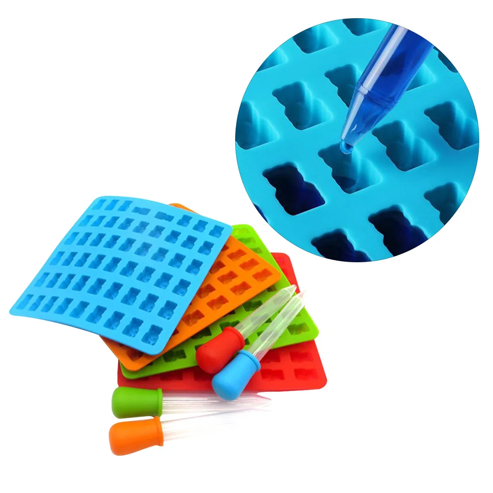 4Sets Bear Silicone Chocolate Mold 53 Cavities DIY Gummy Tray Dropper Candy Jelly Cookie Ice Cube Mold Flexible Food Grade
4Sets Bear Silicone Chocolate Mold 53 Cavities DIY Gummy Tray Dropper Candy Jelly Cookie Ice Cube Mold Flexible Food Grade