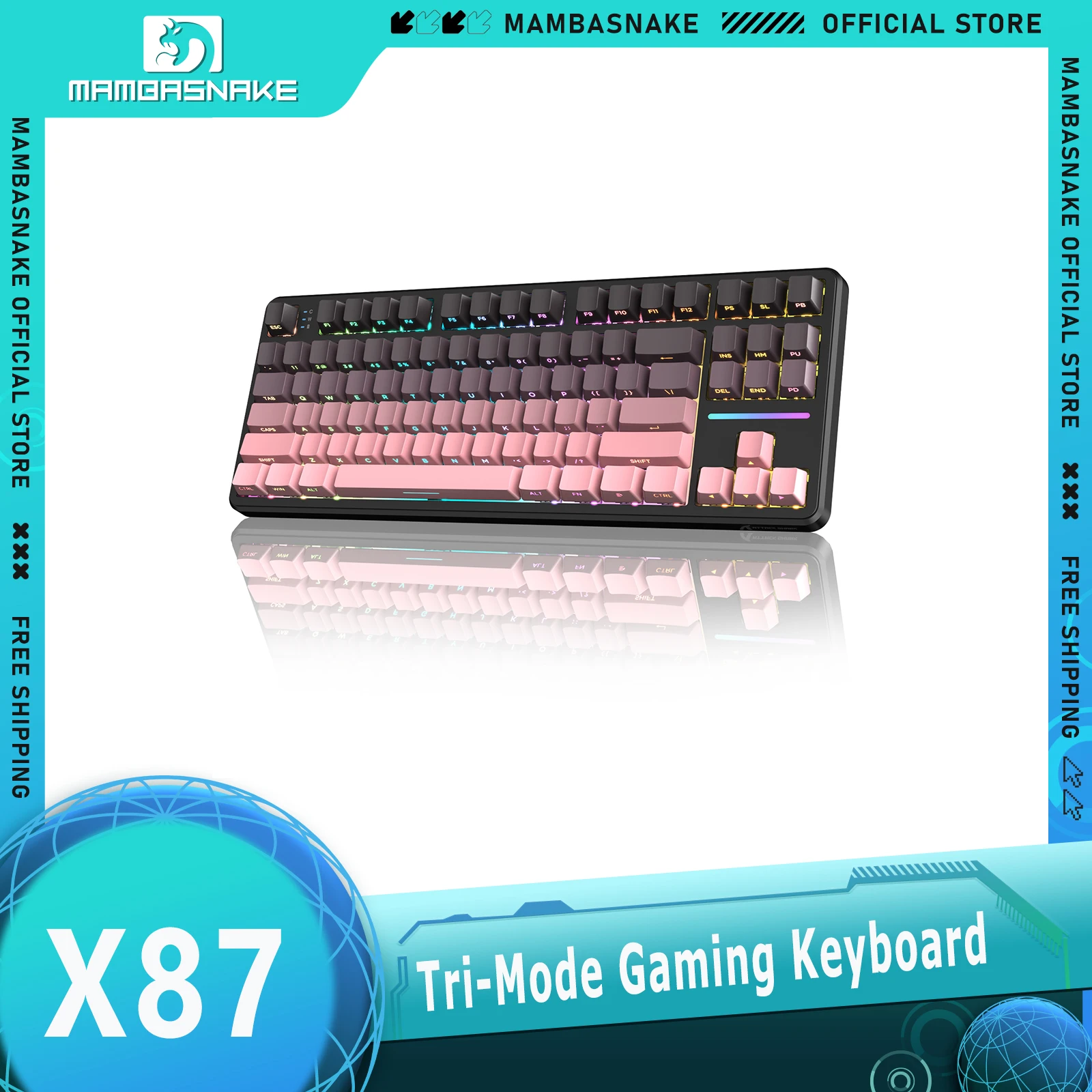 Механическая игровая клавиатура ATTACK SHARK X87 Tri-Mode, 87 клавиш, с возможностью горячей замены, RGB-подсветкой, для ПК и ноутбуков
Механическая игровая клавиатура ATTACK SHARK X87 Tri-Mode, 87 клавиш, с возможностью горячей замены, RGB-подсветкой, для ПК и ноутбуков