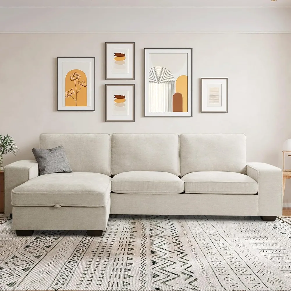 99“ Convertible Sectional Sofa,L Shaped Couch,Multi-Functional Reversible Sofa with USB and Type-C Charging Ports, Storage Spac
99“ Convertible Sectional Sofa,L Shaped Couch,Multi-Functional Reversible Sofa with USB and Type-C Charging Ports, Storage Spac