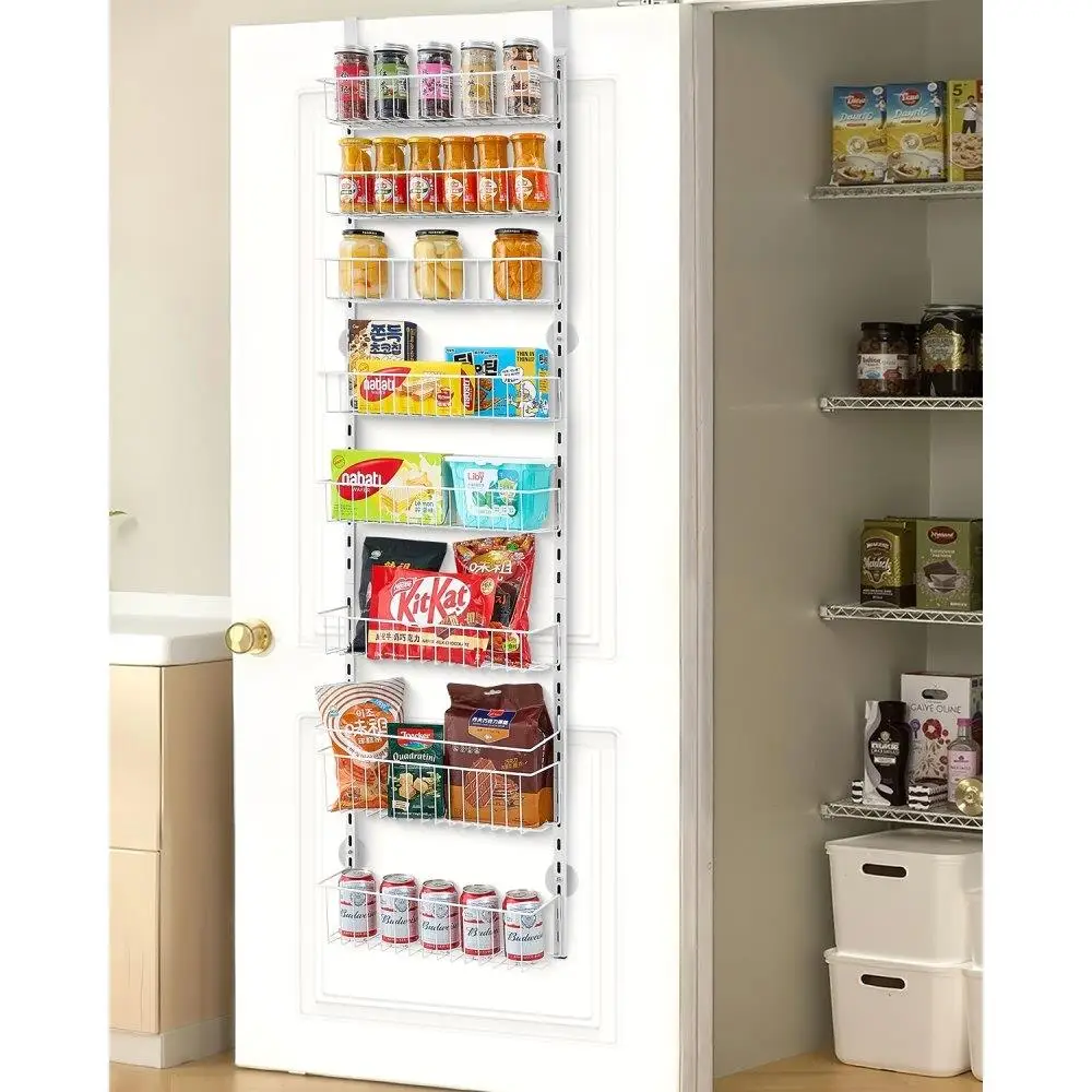 8 Tier Over Door Pantry Storage Rack Adjustable Kitchen Hanging Organizer
8 Tier Over Door Pantry Storage Rack Adjustable Kitchen Hanging Organizer