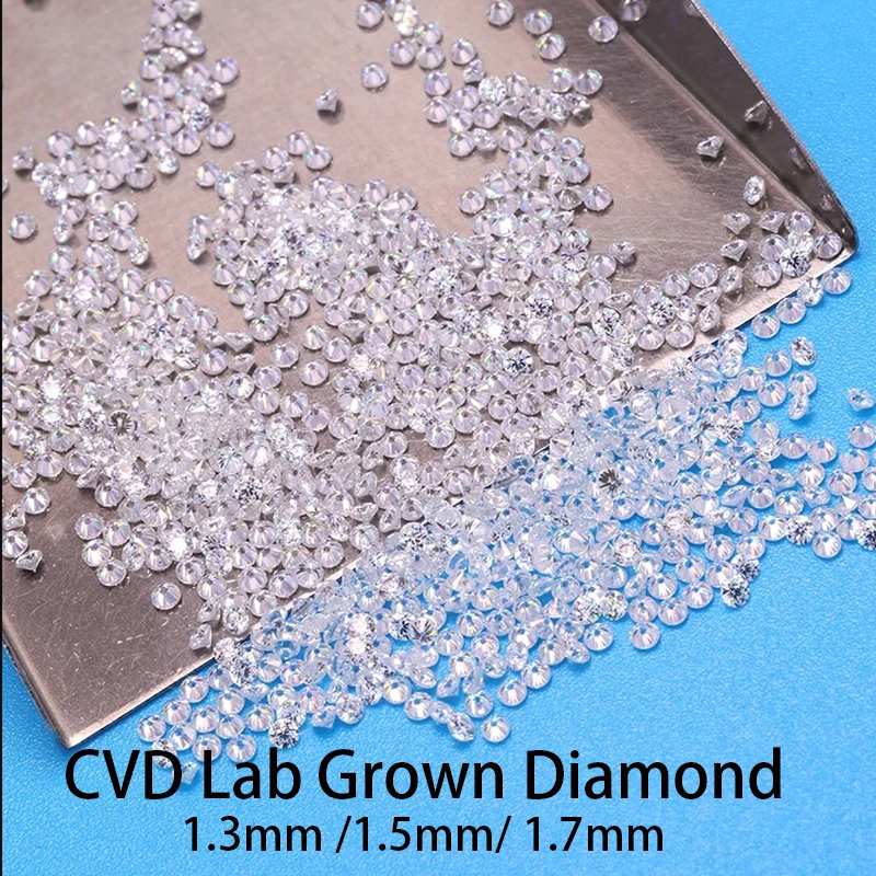 5ct Lab Grown Diamond Round Shape 1.3mm 1.5mm DEF Color VS-VVS CVD Loose Diamond Melee Stone
5ct Lab Grown Diamond Round Shape 1.3mm 1.5mm DEF Color VS-VVS CVD Loose Diamond Melee Stone