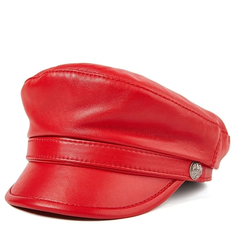 Wholesale Genuine Leather Hat Autumn Women's Caps Cowhide Sheepskin Army Military Hat For Men Women Fashion Brands Flat Cap New
Wholesale Genuine Leather Hat Autumn Women's Caps Cowhide Sheepskin Army Military Hat For Men Women Fashion Brands Flat Cap New